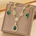 Women’s Jewelry Set Fashion Hot Selling Zircon Diamond Geometric Necklace Earrings Set Light Luxury Clavicle Chain High End Temperament Jewelry_ipsvogv.com