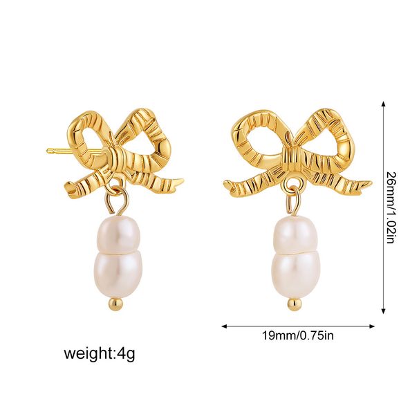 Women’s Jewelry Set Fashion Temperament Net Red Earrings Copper Bow Hanging Ear Style Tassel Long Earrings Earrings_ipsvogv.com