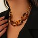 Fashion Geometric Leopard Print OT Buckle Accessories, Sweet And Cool Personalized Metal Chain Accessories Set_ipsvogv.com