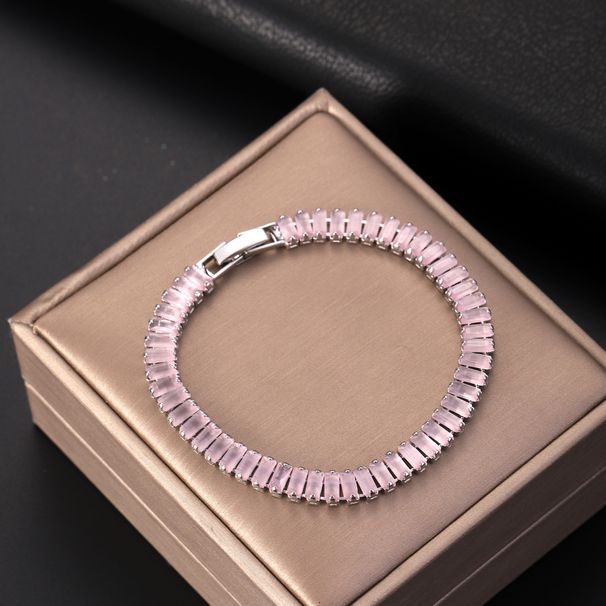 2.5*5mm Colorful Cubic Zirconia Trendy Fashion Men's And Women's Tennis Bracelet_ipsvogv.com