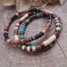 Simple Turquoise Wood Bead Bracelet Men's Trendy Fashion All Match High End Beaded Coconut Shell Bracelet Men's Jewelry_ipsvogv.com
