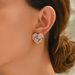 Women’s Jewelry Set Fashion Simple And Fresh Pastoral Style Women's Rose Earrings Niche Heart Shaped Oil Drop Design High End Earrings_ipsvogv.com