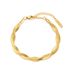 Women's Jewelry Niche Design Clavicle Chain Two Strand Braided Fishbone Shape Stainless Steel K Gold Plated Bracelet Necklace Jewelry_ipsvogv.com