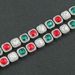 Hip hop full diamond colored rhinestone rock sugar Cuban necklace trendy men's cool and domineering neck chain_ipsvogv.com