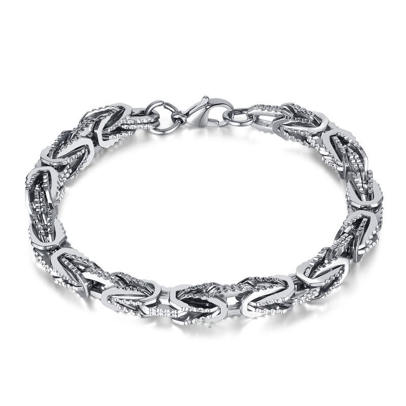 Punk Style Hand Decorated Stainless Steel Bracelet Man_ipsvogv.com