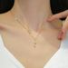 Titanium Steel 【 】 Light Luxury Full Diamond Little Bear Aoli Gives A Real Gold Necklace To Women's Lucky Instagram 【 】_ipsvogv.com