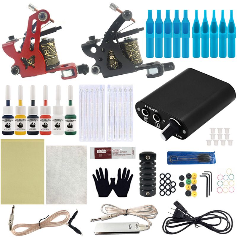 Tattoo machine set European beautiful tattoo equipment tattoo machine beginners tattoo set_ipsvogv.com