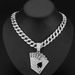 Hip hop niche street rap playing card pendant retro environmentally friendly alloy Cuban necklace men's necklace_ipsvogv.com
