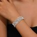 Unisex New Fashion Bridal Rhinestone Hollow Bracelet Bracelet Shiny Luxury Ladies Bracelet Accessories_ipsvogv.com