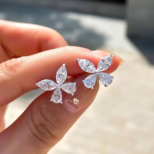 Cao Shi's Durable Mini Horse Eye Drops Small Butterfly Zircon Earrings, Fashionable And Exquisite Earrings_ipsvogv.com