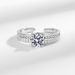 New Live Selling Hearts And Eight Arrows Zircon Women's Fashion Index Finger Trendy Copper Ring Accessories_ipsvogv.com