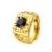 Vietnamese Sand Gold Zircon Micro Inlaid Zirconium Brass Gold-plated Men's Ring_ipsvogv.com