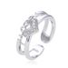 Unisex Sweet Love Love Diamond Zircon CZ Ring Female Light Luxury Style Open Adjustable Hand Jewelry_ipsvogv.com