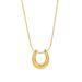 S Sterg Sier U-shaped Pendant Snake Chain Long Necklace_ipsvogv.com