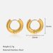 Women’s Jewelry Set Fashion Light Luxury Geometric Stainless Steel Earrings Personality Simple And High End 14K Gold Plated Titanium Steel Earrings_ipsvogv.com