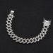 Double row diamond Cuban chain thick 15mm necklace hiphop diamond Miami clavicle chain_ipsvogv.com