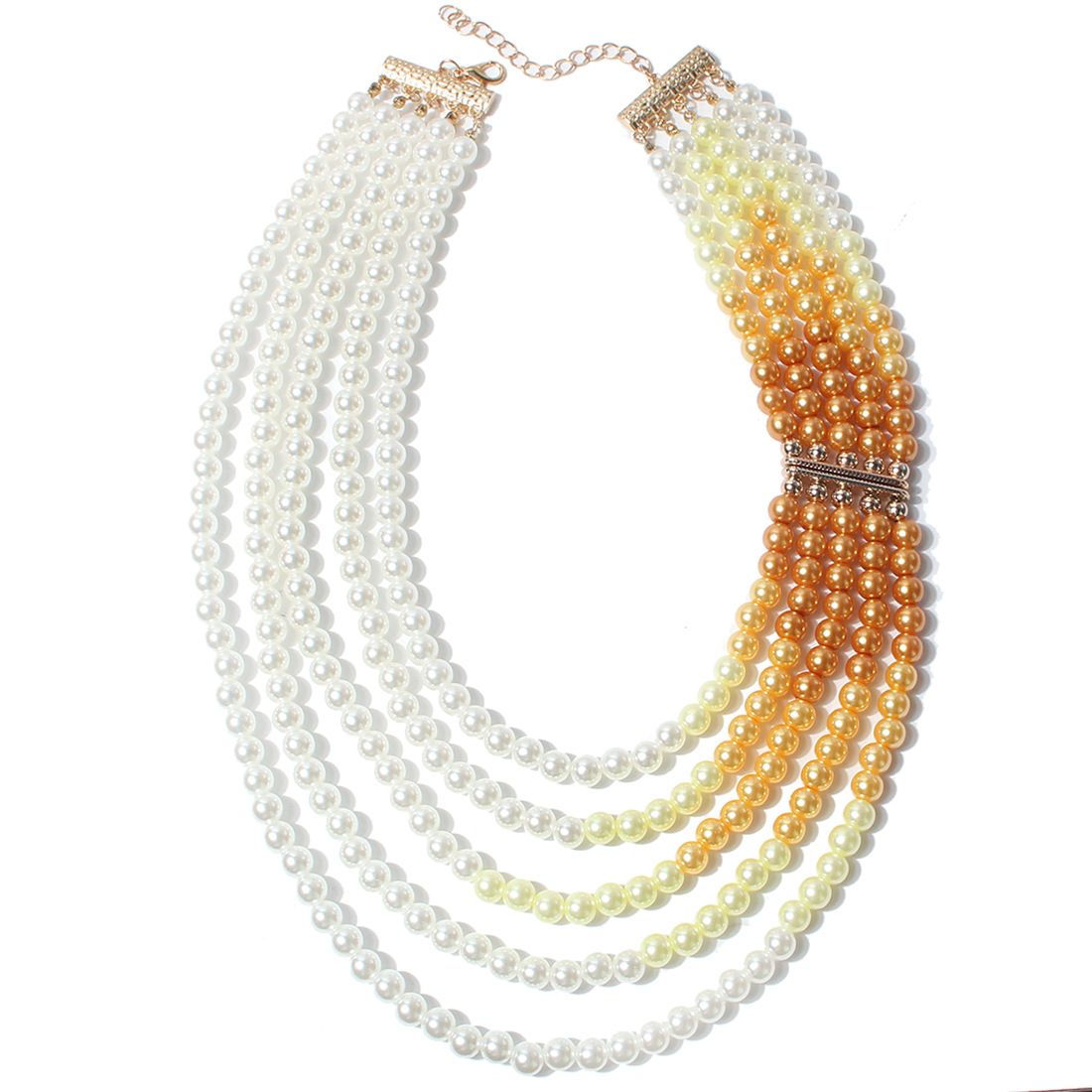 Fashion Multi Layer Temperament Pearl Necklace Sweater Chain Beaded Necklace Ladies Accessories_ipsvogv.com