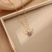 Korean Version Titanium Steel With Zircon Inlay For Women, Featuring Deer Pendant And A High-end Collarbone Necklace_ipsvogv.com