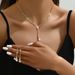 Minimalist Bridal Jewelry Decorations Light Luxury Zircon Necklace Earrings Bracelet Set Multiple Colors Available_ipsvogv.com