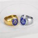 Men's Jewelry Hip Hop Punk Fashion Trend Creative AG Ring Blue Glue Masonic Ring_ipsvogv.com