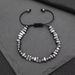 New Handmade Adjustable Irregular Black Chalcedony Beaded Bracelet Men's Jewelry_ipsvogv.com