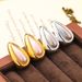 Exaggerated cold style metal large light surface water droplet pearl silver needle high-end female personality earrings_ipsvogv.com