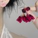 Unisex Burning Romance~Super Fairy Retro Rose Flower Tassel Earrings Ear Clips High End Niche Temperament Holiday Style_ipsvogv.com