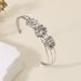 Metal Style Flower Leaf Petal Open Bracelet Elegant Fresh Simple Personality High-end Sense Jewelry For Women_ipsvogv.com