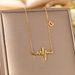 Korean Style Fashionable And Personalized Titanium Steel Necklace, Women's Electrocardiogram Pendant, Pulsating Heart,_ipsvogv.com