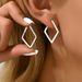 Hot Selling Korean Korean Earrings For Women Simple Geometric Quadrilateral Design Earrings Niche Temperament Earrings_ipsvogv.com