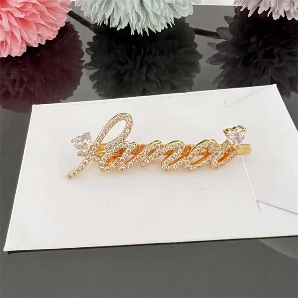 2025 New Triumphal Arch Zircon Letter Clip Fashionable, Unique, Light Star Same Style Broken Hair Hairclip_ipsvogv.com