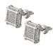 Women's Jewelry Hip Hop Earrings Square Double Layer Full Zirconium Earrings Personalized Trendy Design Earrings For Men And Women Couples_ipsvogv.com