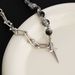 Non Fading Titanium Steel Trendy Hip-hop Four-star Pendant, Ice Cracked Bead Necklace, Men's High-end Splicing Necklace_ipsvogv.com