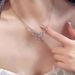 Galaxy Waterfall S925 Sterling Silver Moissanite Necklace Exquisite Diamond Tassel Temperament High End Light Luxury_ipsvogv.com