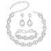 Bride rhinestone diamond twist diamond bracelet jewelry set five piece set diamond square box evening bag women_ipsvogv.com