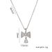 Bow Necklaces Designed By Female Niche, Instagram Style, Fresh And Versatile, Set With Zircon Water Droplets, Collarbone_ipsvogv.com
