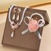 Women’s Jewelry Set Fashion Anti Pearl Necklace Earrings Bracelet Set Alloy Flower Bridal Dress Personality Suit Female Fashion Temperament_ipsvogv.com