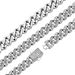 Men's Jewelry 8MM Cuban Link Bracelet With Full Diamond & Glow In The Dark, Hip Hop Chain For Men & Women, Unisex Streetwear Accessory_ipsvogv.com