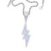Men's Jewelry Hip Hop New Lightning Pendant White And Blue Color Luminous Necklace Jewelry Popular Jewelry_ipsvogv.com