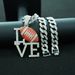 Fashionable Diamond LOVE Rugby Alloy Pendant, Hip-hop Men's Necklace, Personalized And Colorful_ipsvogv.com