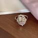 Fashionable New Pearl Flower Opening For Women With A Niche Design, High-end And Exquisite, Versatile, Diamond Studded_ipsvogv.com