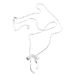 S Brushed Ribbon Pure Silver Necklace Casual And Lively Bowknot Design Personality_ipsvogv.com