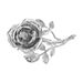 X0359 metal three-dimensional rose flower accessory with exaggerated personality, stylish coat, suit brooch_ipsvogv.com
