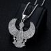 New Hip-Hop HIPHOP Titanium Steel Gold-Plated Ancient Egyptian Horus Ankh Pendant Necklace_ipsvogv.com