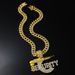 New Full Diamond Sniper Gun SEQRITY Letter Men's Personalized Cuban Chain Pendant Jewelry_ipsvogv.com