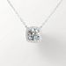 Mosang Stone Necklace S Silver Square Impossible Design Collar Chain Female Four Claw Pendant Light Luxury and Simple_ipsvogv.com