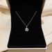 New Exquisite Micro-inlaid Small Square Zirconium Titanium Steel Necklace, Simple And Versatile Temperament Silver Collarbone Chain_ipsvogv.com