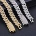 Men's Jewelry Hip Hop 18mm Three Row Diamond Bubble Cuban Chain Trend Jewelry Men's Zircon Necklace_ipsvogv.com