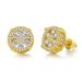 Unisex popular full diamond hip hop earrings round micro inlaid zircon thread earrings men's earrings hot selling earrings_ipsvogv.com