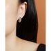S925 sterling silver personality fan earrings light luxury fashion high sense cold wind simple earrings_ipsvogv.com